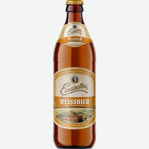 Пиво светлое EINSIEDLER Weissbier пшен. нефильтр. пастер. неосв. алк.5,2% ст., Германия, 0.5 L