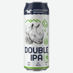 Пиво светлое «Горьковская Пивоварня» нефильтрованное Double India Pale Ale 7,5%, 450 мл