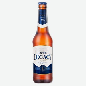Пиво светлое United Legacy Classic Lager пастеризованное 4,8%, 440 мл