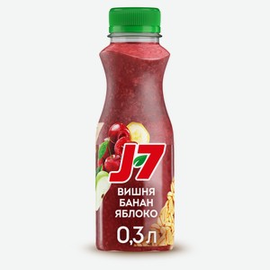 Продукт питьевой J7 Смузи Полезный завтрак вишня банан яблоко, 300 г