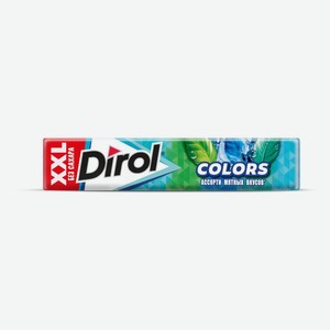 Резинка жевательная Dirol Colors XXL ассорти мятных вкусов без сахара ароматизированная, 19 г