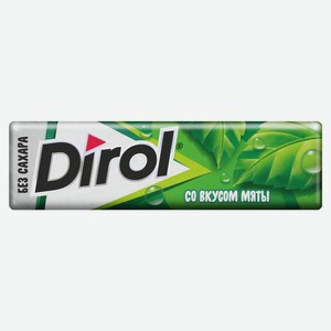 Резинка жевательная Dirol Мята без сахара с мятным вкусом, 13,6 г