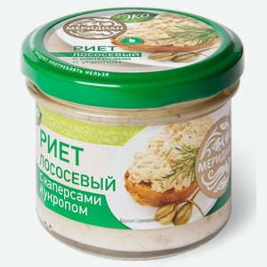 Риет лососевый «Меридиан» с каперсами и укропом, 100 г
