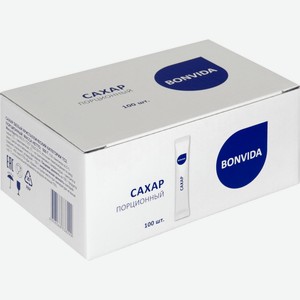 Сахар BONVIDA Белый кристаллический категории ТС2 100*5г, Россия, 500 г