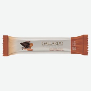 Шоколад горький Gallardo с карамельной начинкой, 25 г