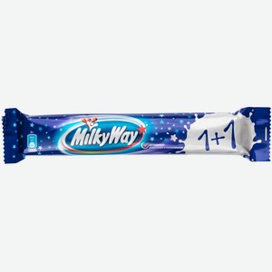 Шоколадный батончик Milky Way 1+1 с суфле 52 г