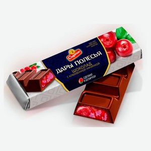 Шоколад темный «Спартак» Дары Полесья с клюквенной начинкой, 50 г