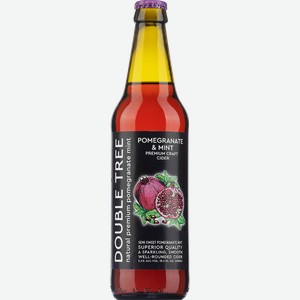 Сидр DOUBLE TREE Гранат, мята фруктовый фильтрованный непастеризованный газированный 5,6%, 0,45л
