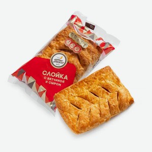 Слойка «ПЕКО» с ветчиной и сыром, 100 г