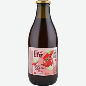 Сок ЛЕНТА LIFE Томат - Сельдерей - Перец ст., Россия, 1 L