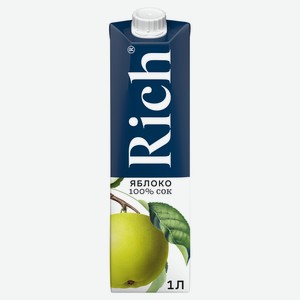 Сок яблочный Rich осветленный, 1 л