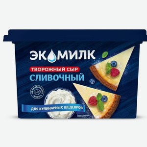 Сыр творожный Экомилк сливочный 60% БЗМЖ 350 г
