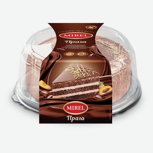 Торт бисквитно-шоколадный MIREL Прага с абрикосовым джемом охлажденный, 660 г