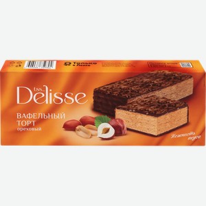Торт вафельный DELISSE Ореховый, 200г