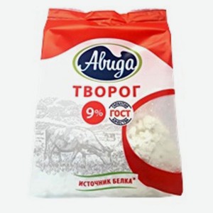 Творог рассыпчатый «Авида» 9% БЗМЖ, 300 г