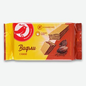 Вафли АШАН Красная птица с какао, 180 г