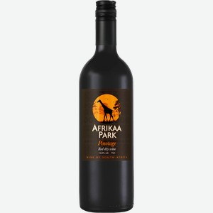 Вино AFRIKAA PARK Пинотаж ординарное сортовое красное сухое, 0.75л
