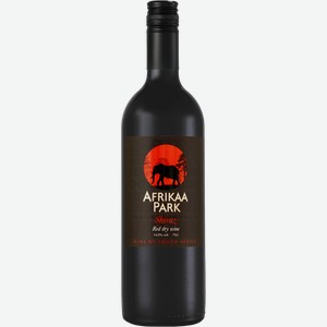 Вино AFRIKAA PARK Шираз ординарное сортовое красное сухое, 0.75л