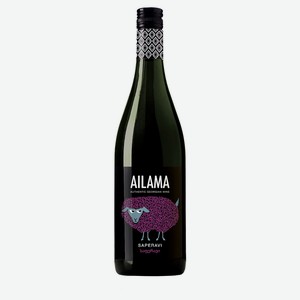Вино Ailama Саперави красное сухое Грузия, 0,75 л