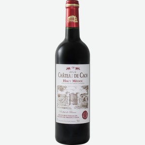 Вино CHATEAU DE CACH AOC HAUT MEDOC Шато де Каш О Медок Медок выдержанное красное сухое, 0.75л