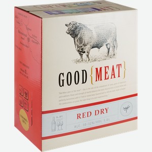 Вино GOOD MEAT красное сухое, 3л
