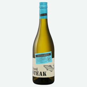 Вино Good Steak Chardonnay белое сухое Россия, 0,75 л