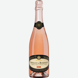 Вино игристое BROUETTE ROSE АОС Креман де Бордо выдерж. роз. брют, Франция, 0.75 L