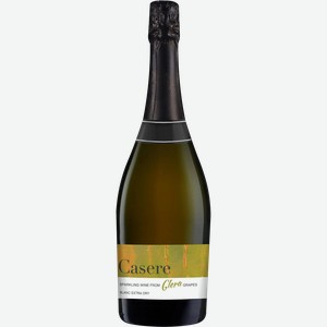 Вино игристое CASERE Глера Экстра Драй белое сухое, 0.75л