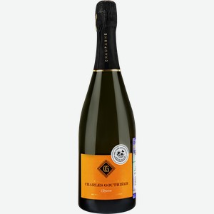 Вино игристое CHAMPAGNE CHARLES GOUTHIERE RESERVE выдержанное белое брют, 0.75л