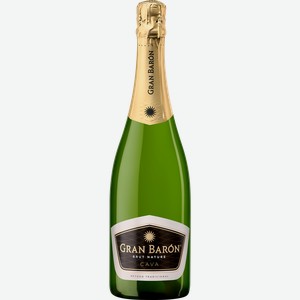 Вино игристое GRAN BARON Кава Brut Nature DO белое экстра брют, 0.75л