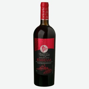 Вино красное Wine Guide Изабелла полусладкое 12%, 750 мл