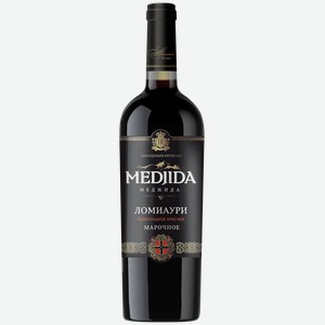 Вино MEDJIDA Ломиаури сортовое марочное красное полусладкое, 0.75л