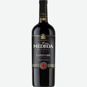 Вино MEDJIDA Саперави сортовое марочное красное сухое, 0.75л