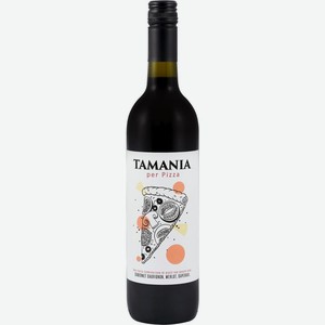 Вино ТАМАНИЯ к Пицце кр. сух., Россия, 0.75 L