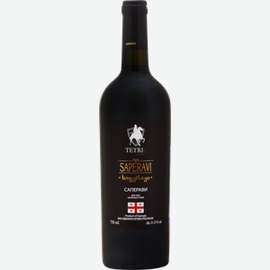 Вино TETRIU Саперави ординарное сортовое красное сухое, 0.75л