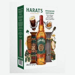Виски купажированный HARAT’S с бокалом в подарочной упаковке Россия, 0,7 л