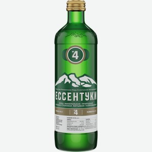 Вода минеральная ЕССЕНТУКИ №4 природная лечебно-столовая газированная, 0.45л