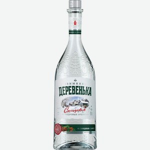Водка ЗИМНЯЯ ДЕРЕВЕНЬКА Особая кедровая на сол. спирте Альфа алк.40%, Россия, 0.5 L