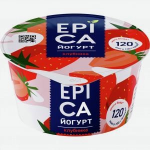 Йогурт ЭПИКА клубника, 4.8%, 130г
