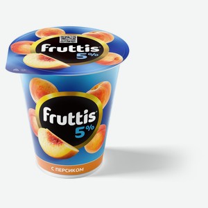 Йогуртный продукт Fruttis Сливочное лакомство с персиком 5% БЗМЖ, 290 г