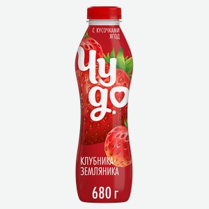Йогурт питьевой Чудо со вкусом Клубника-земляника 1.9% 680 г
