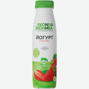 Йогурт питьевой Эконива с клубникой 2,5%, 300 г