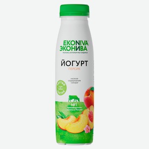 Йогурт питьевой «ЭкоНива» с персиком 2,5% БЗМЖ, 300 г