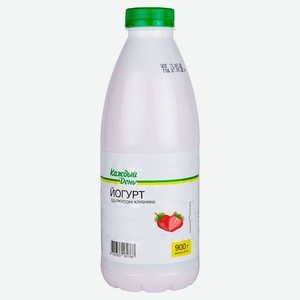 Йогурт питьевой «Каждый день» клубничный 1,5%, 900 г