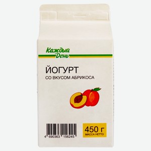 Йогурт питьевой «Каждый день» с абрикосом 1,5%, 450 г