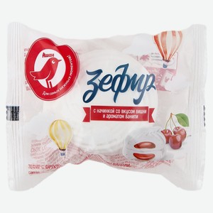 Зефир АШАН Красная птица с фруктовой начинкой с ароматом ванили, вес